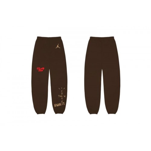 TRAVIS SCOTT HIGHEST IN THE ROOM X JORDAN SWEAT PANTS BROWN by Youbetterfly